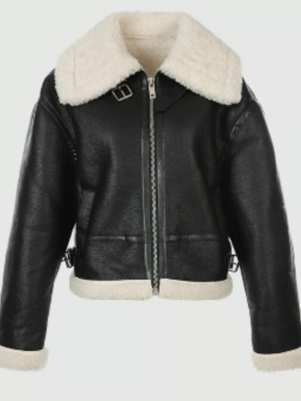 Urban Revivo Faux Leather Sherling Jacket L NWT